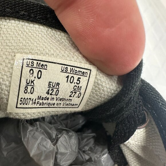 Vans Mens 9 Authentic Low-Top Casual Sneakers Black Canvas Shoes - Picture 4 of 13